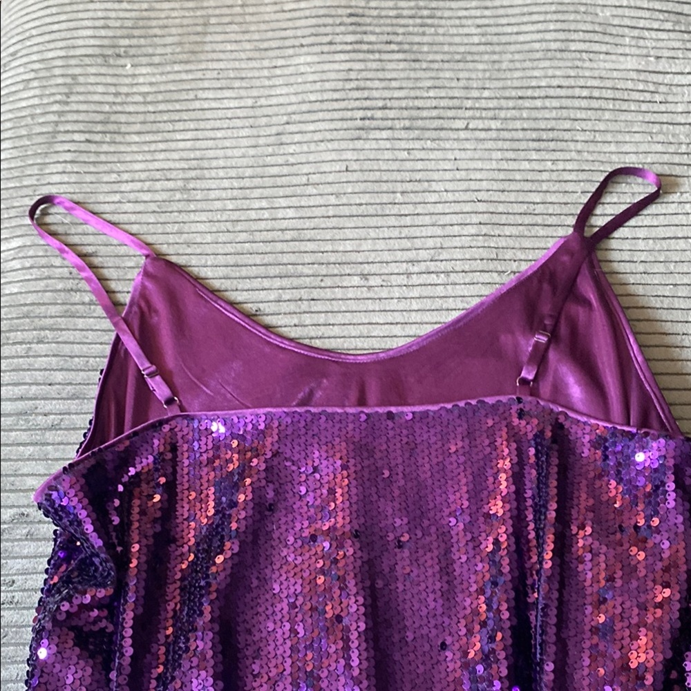 NWT AllegraK Purple Sequin Dress Taylor Swift Speak Now Size Large - Picture 3 of 4